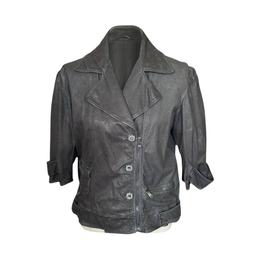 Dolce & Gabbana Leather Biker Jacket
