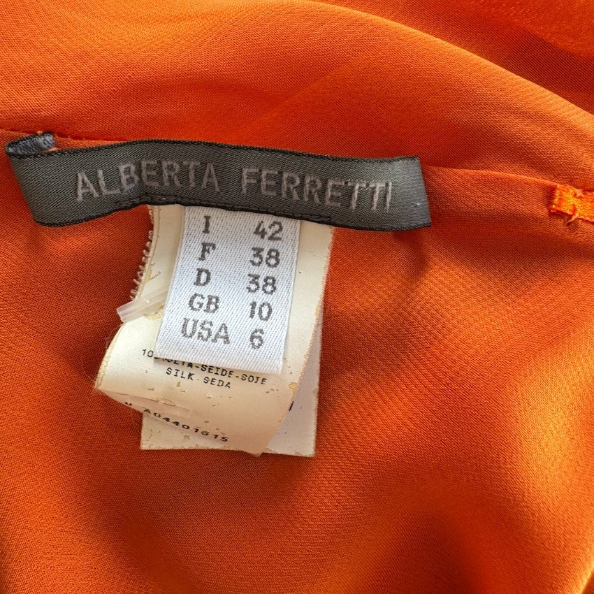Alberta Ferretti Silk Chiffon Gown