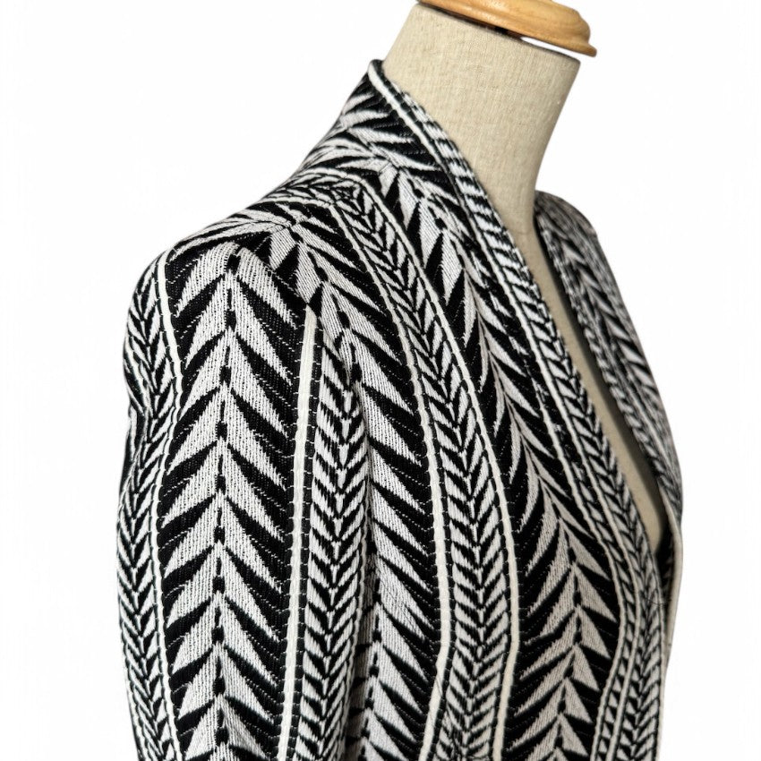 Balmain Black & White Crop Jacket
