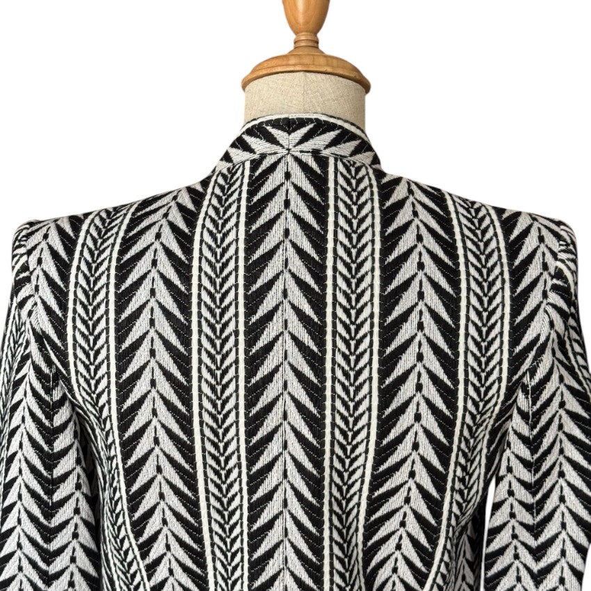 Balmain Black & White Crop Jacket