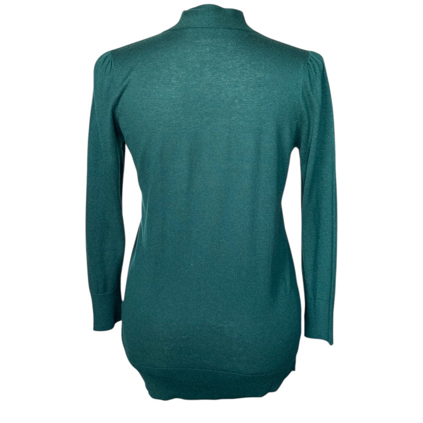 DKNY Green Silk-Cashmere Sweater