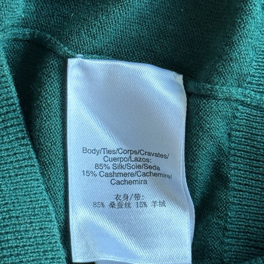 DKNY Green Silk-Cashmere Sweater