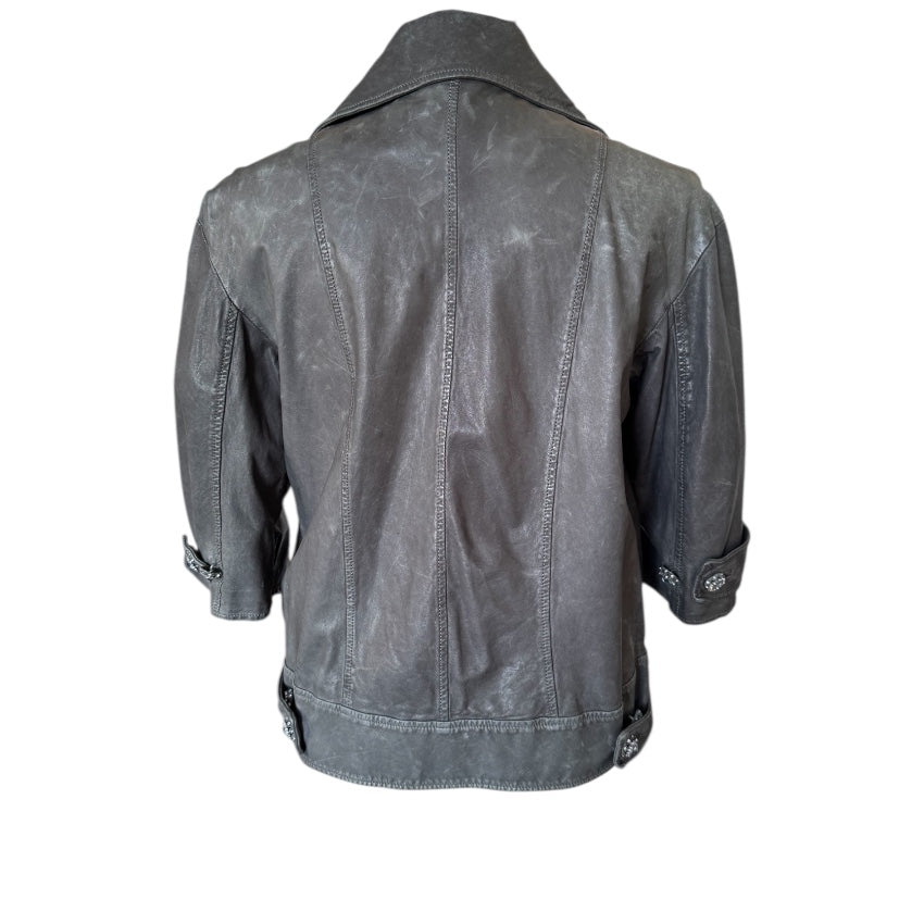 Dolce & Gabbana Leather Biker Jacket