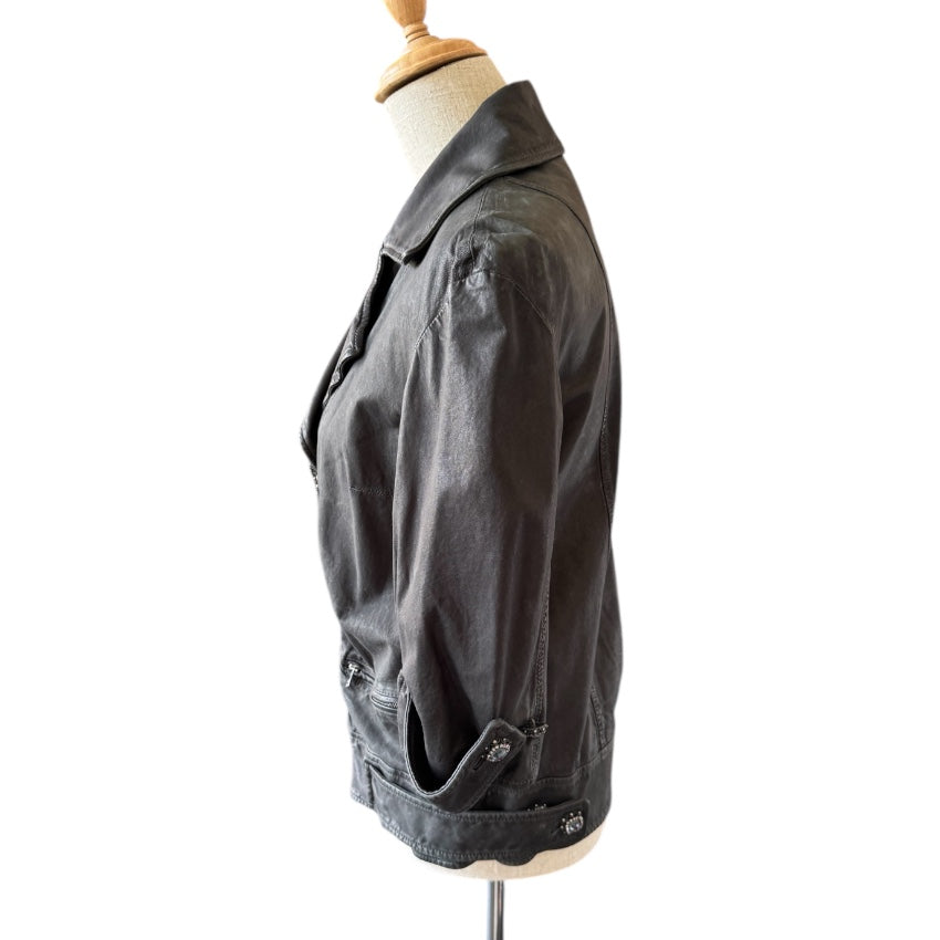 Dolce & Gabbana Leather Biker Jacket