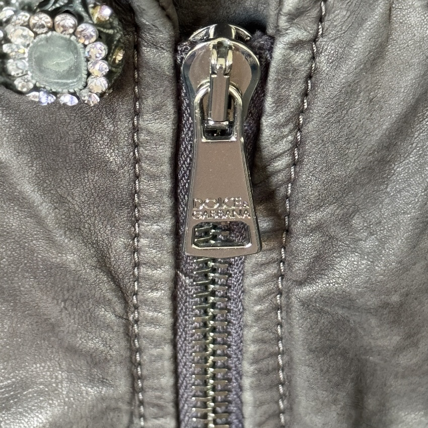 Dolce & Gabbana Leather Biker Jacket