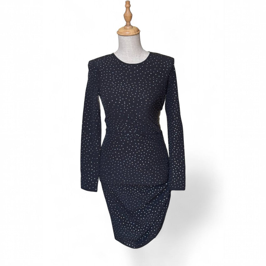 Veronica Beard Black Crystal Embellished Dress