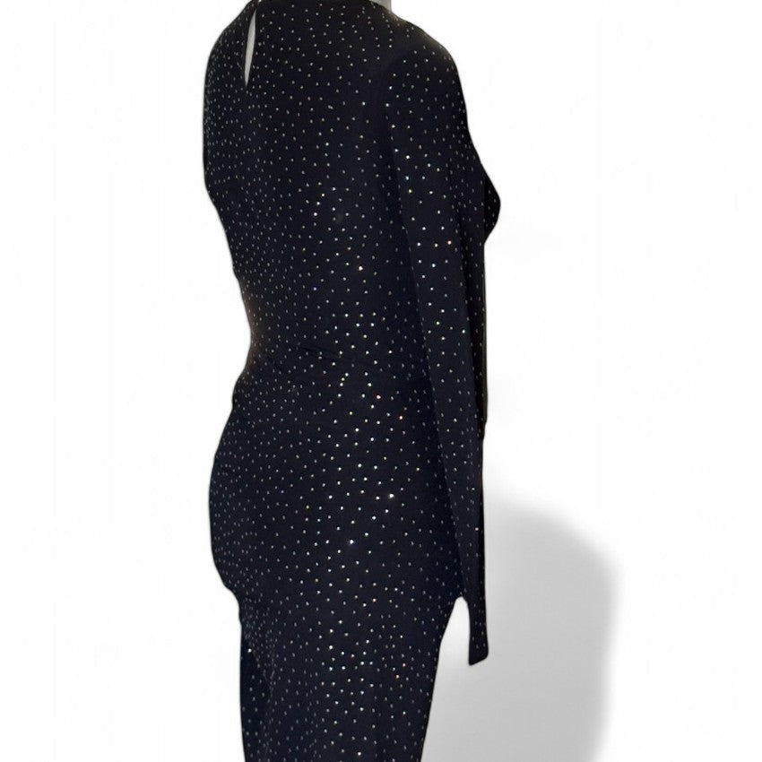 Veronica Beard Black Crystal Embellished Dress