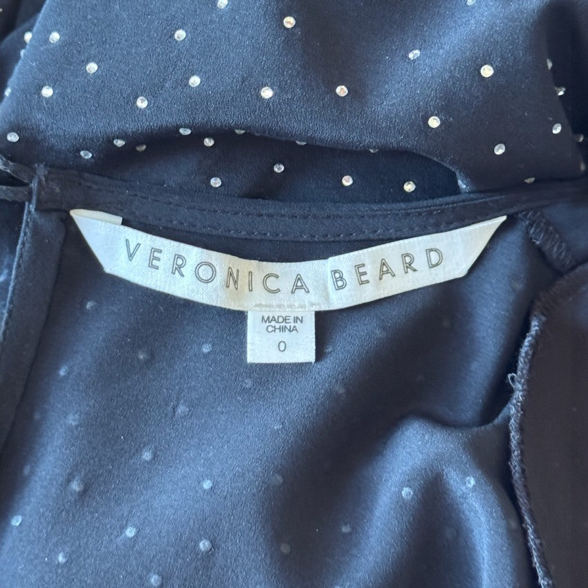 Veronica Beard Black Crystal Embellished Dress