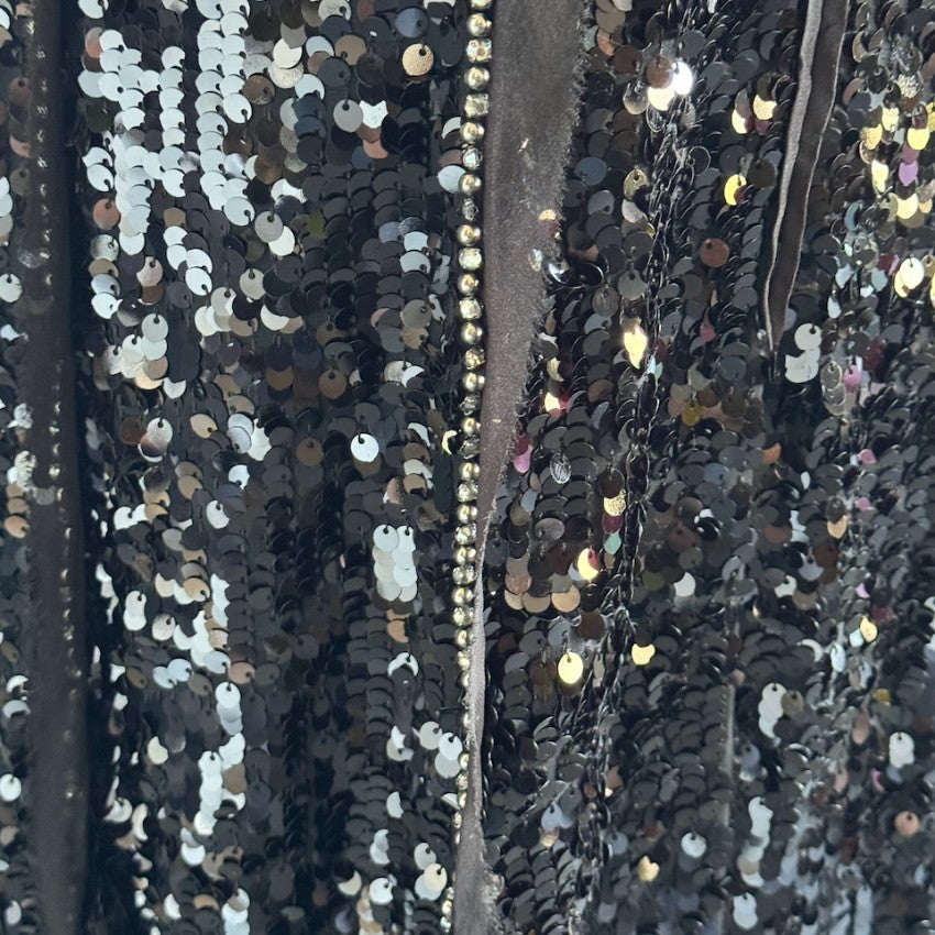 Erdem Black Silk Sequin Carina Skirt