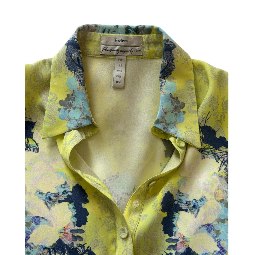 Erdem Printed Silk Blouse
