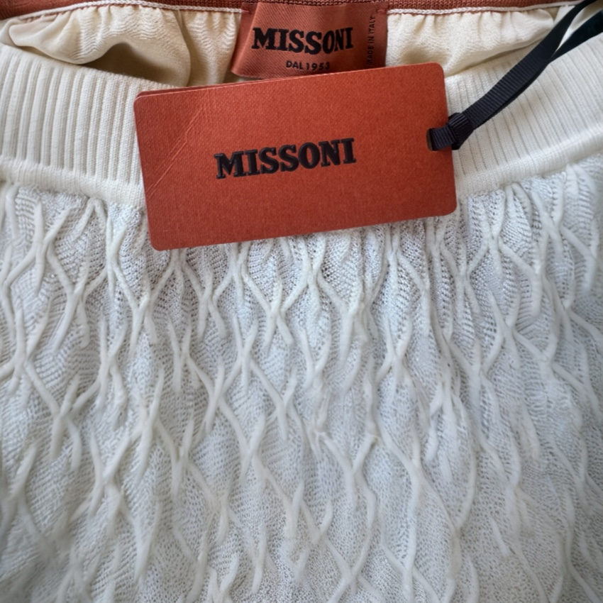 Missoni Ecru Knit Cuffed Pants