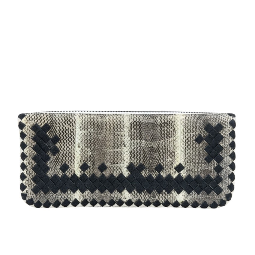 Bottega Veneta Python Folded Clutch