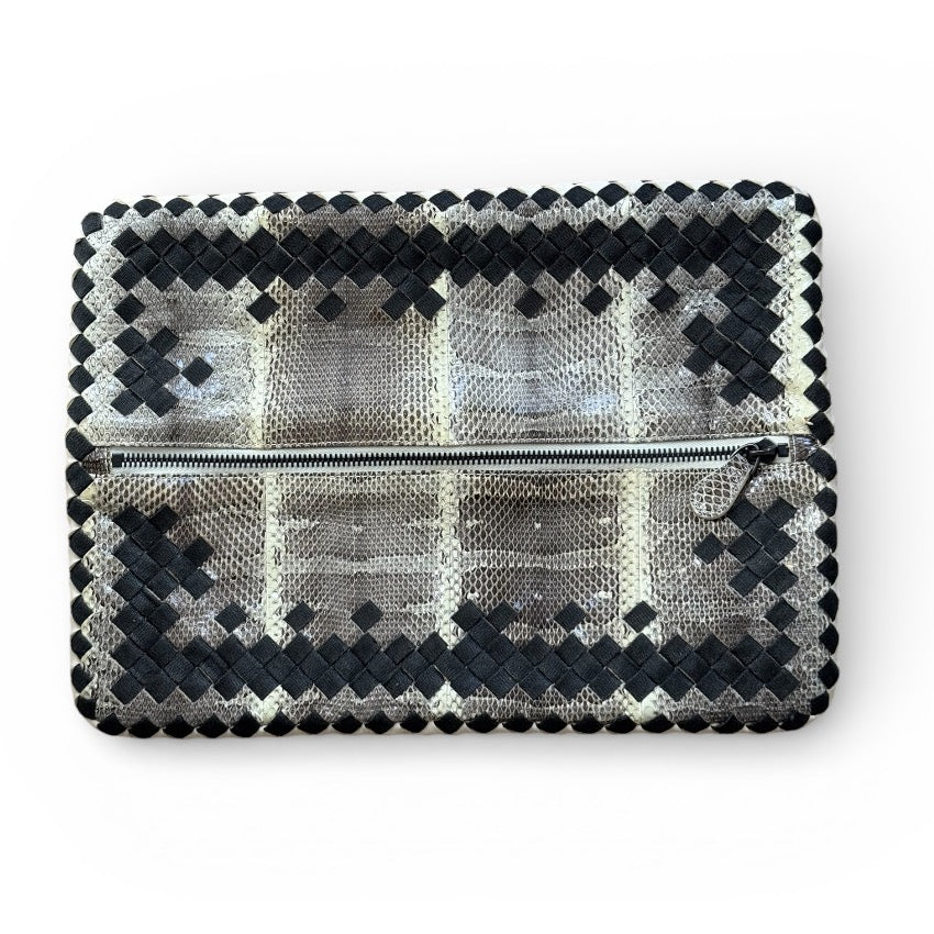 Bottega Veneta Python Folded Clutch