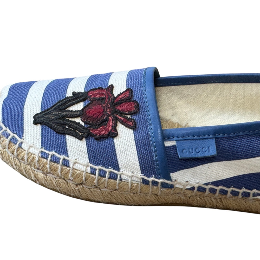 Gucci Striped Canvas Espadrilles