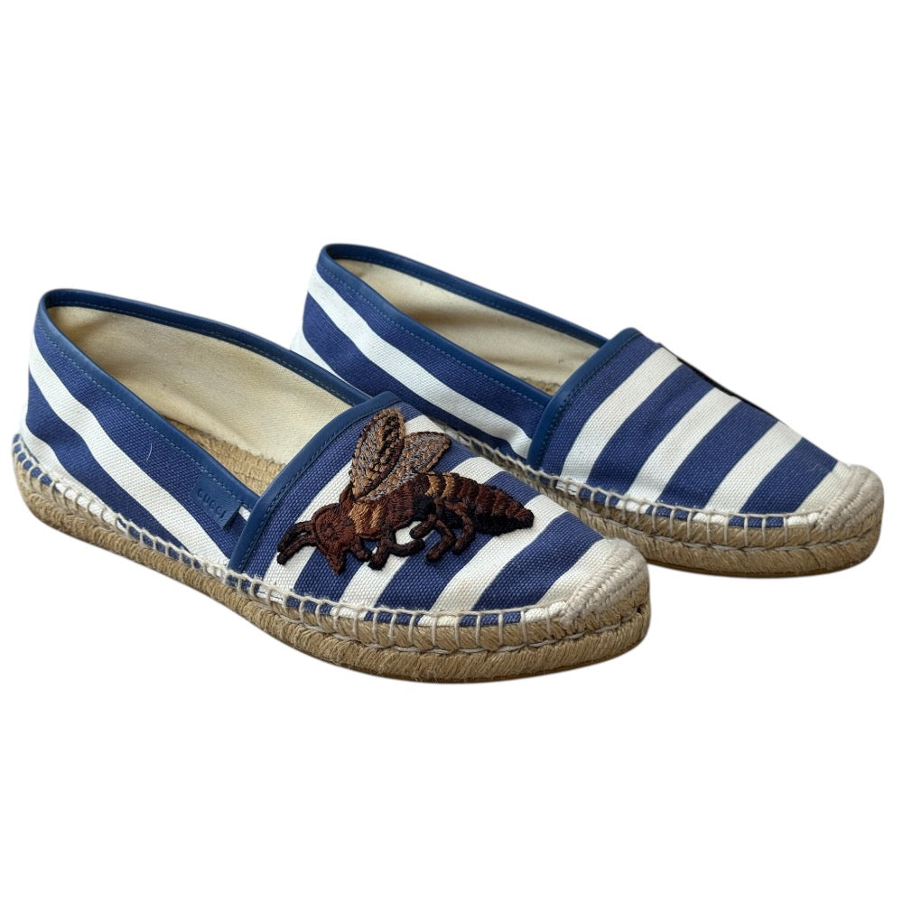 Gucci Striped Canvas Espadrilles