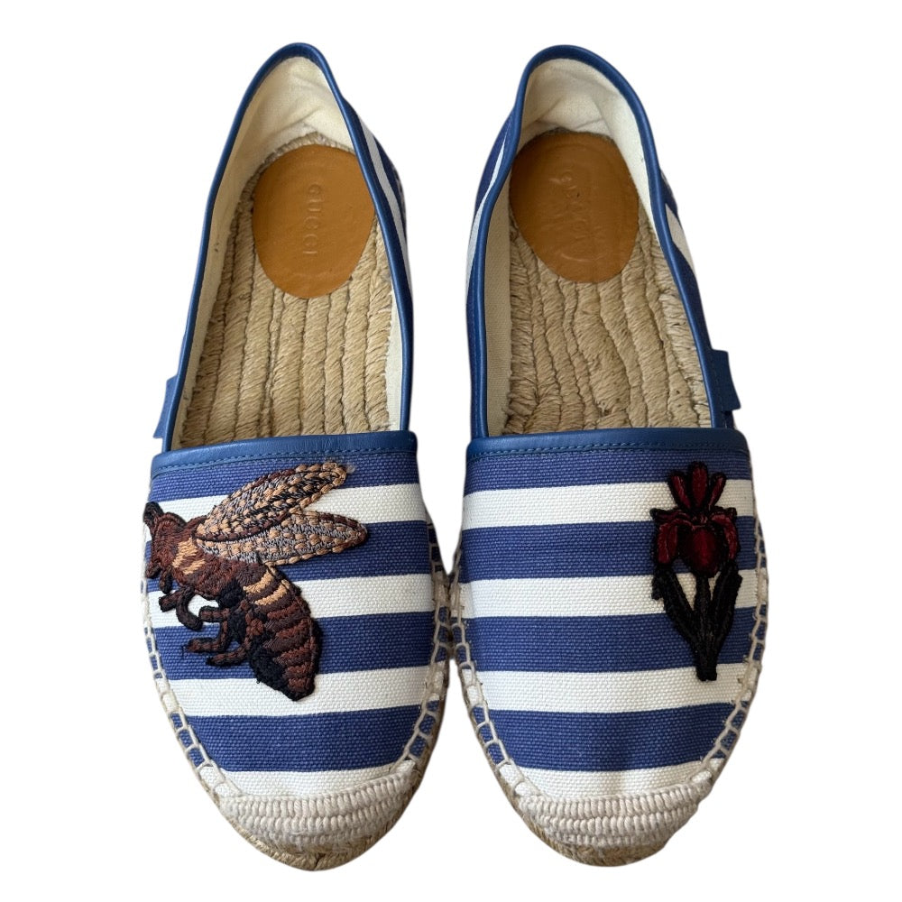 Gucci Striped Canvas Espadrilles