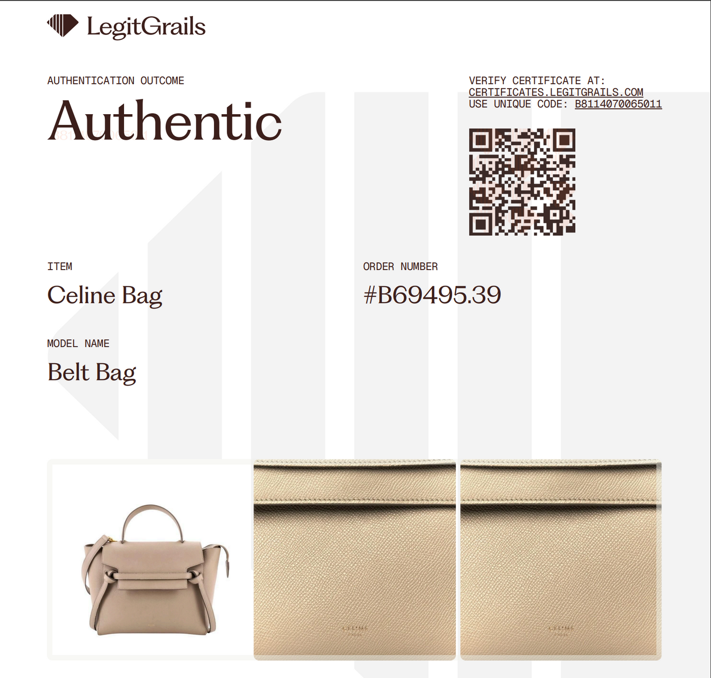 Celine Calfskin Belt Bag