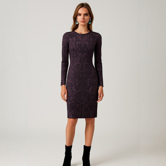 Alexander McQueen Intarsia Stretch Dress