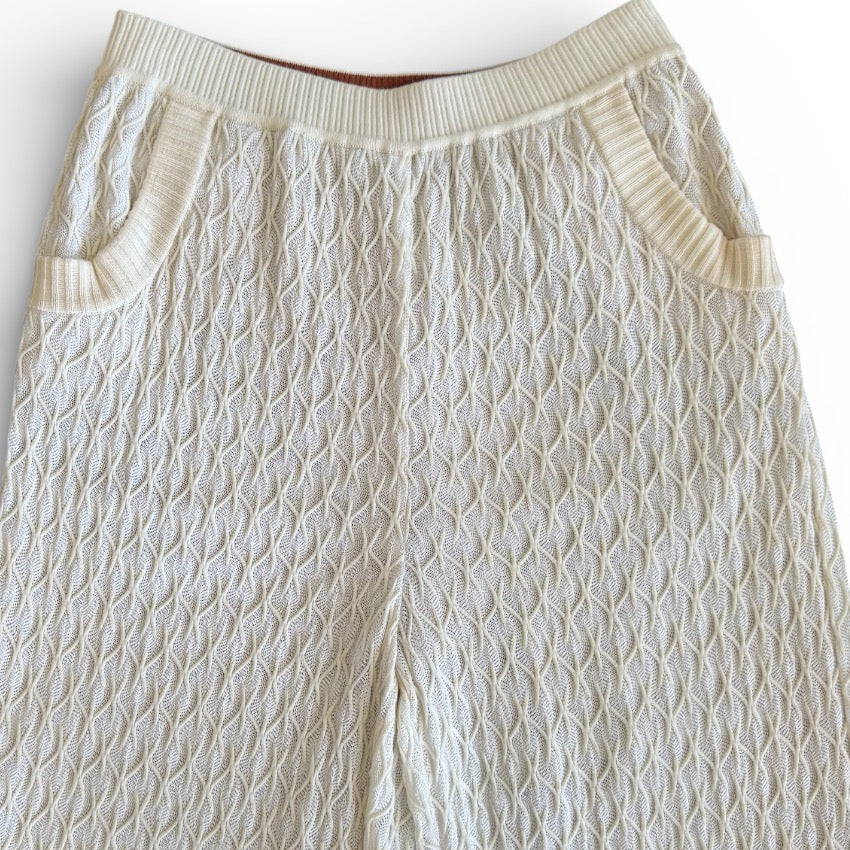 Missoni Ecru Knit Cuffed Pants